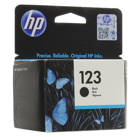 Картридж струйный HP (F6V17AE) Deskjet 2130, №123, чёрный, оригинальный, ресурс 120 стр. по низкой цене оптом 