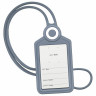 Бейдж вертикальный для пропуска и ID-карт СИЛИКОНОВЫЙ 85х54 мм шнурок 42см, серый, BRAUBERG, 238905 по низкой цене оптом 