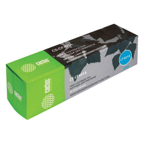 Картридж лазерный CACTUS (CS-CF401A) для HP LaserJet Pro M277n/dw/M252n, голубой, ресурс 1400 стр. по низкой цене оптом 