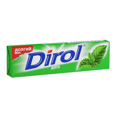 Жевательная резинка DIROL (Дирол) "Мята", 10 подушечек, 13,6 г, 26110 по низкой цене оптом 