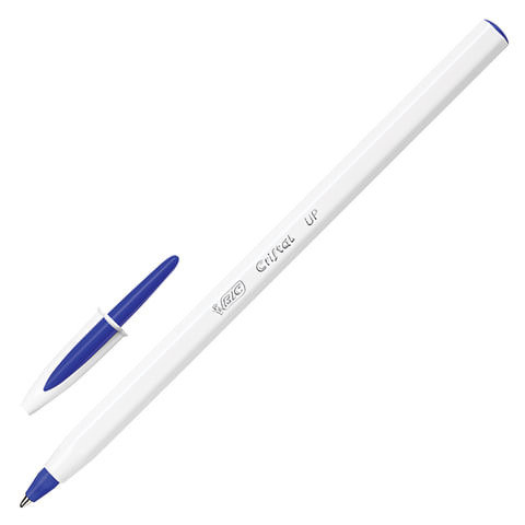 Ручка шариковая BIC "Cristal UP", СИНЯЯ, корпус белый, узел 1,2 мм, линия письма 0,35 мм, 949879 по низкой цене оптом Краснодар, Москва, Уфа, Казань, Барнаул, Владивосток, Хабаровск, Сахалин, Красноярск, Екатеренбург, 