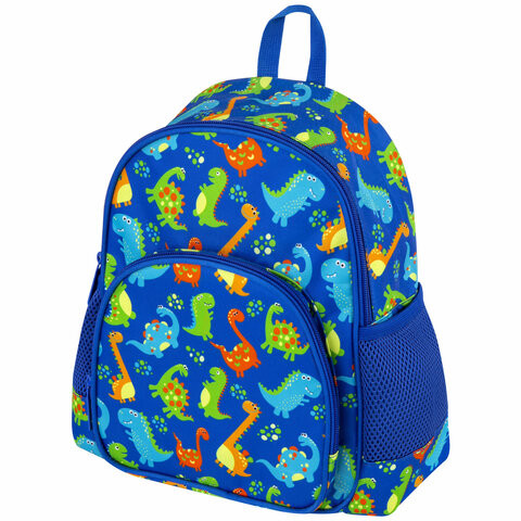 Рюкзак BRAUBERG KIDS PLAY детский, 1 отделение, 3 кармана, "Dinos", 29х23х12 см, 271391 по низкой цене оптом Краснодар, Москва, Уфа, Казань, Барнаул, Владивосток, Хабаровск, Сахалин, Красноярск, Екатеренбург, 