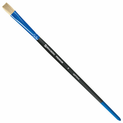Кисть щетина, плоская №4, BRAUBERG PREMIUM, 200994 по низкой цене оптом 