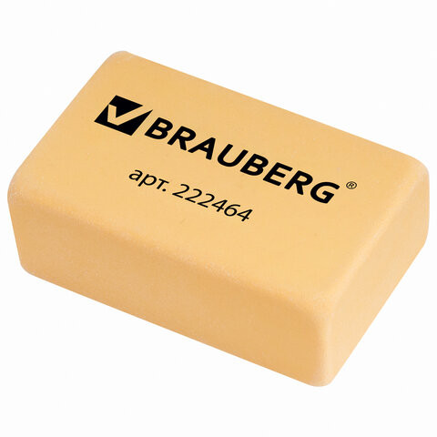 Ластик BRAUBERG "Der Grosse", 40х25х15 мм, бежевый, супермягкий, прямоугольный, 222464 по низкой цене оптом 