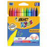Мелки пластиковые BIC "Plastidecor", 12 цветов, ультрапрочные, круглые, картонная упаковка, подвес, 945764 по низкой цене оптом Краснодар, Москва, Уфа, Казань, Барнаул, Владивосток, Хабаровск, Сахалин, Красноярск, Екатеренбург, 
