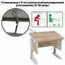 Стол-парта регулируемый "ДЭМИ" СУТ.41, 750х550х530-815 мм, серый каркас, пластик ниагара, дуб сонома (КОМПЛЕКТ) по низкой цене оптом 