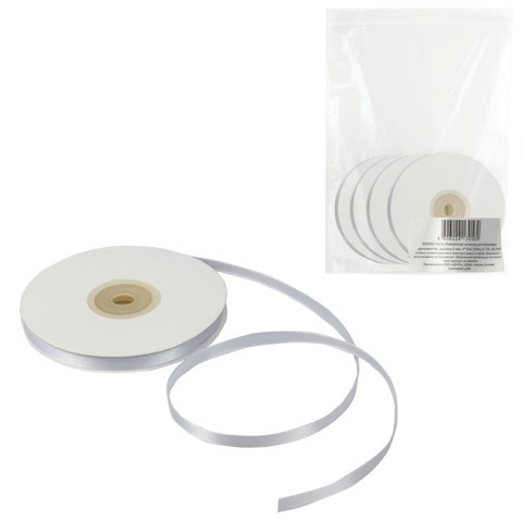 Лента обвязочная атласная для прошивки документов, БЕЛАЯ, ширина 6 мм, КОМПЛЕКТ 4х25 м (100 м), +/- 5%, 602333 по низкой цене оптом 