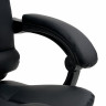 Кресло офисное CROMEX "Lounge MS-007", подножка, 6 массажных модулей, экокожа, черное, 532960 по низкой цене оптом 