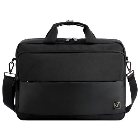 Сумка портфель BRAUBERG Expert с отделением для ноутбука 15,6", 2 отделения, черная, 30х40х10 см, 270824 по низкой цене оптом 