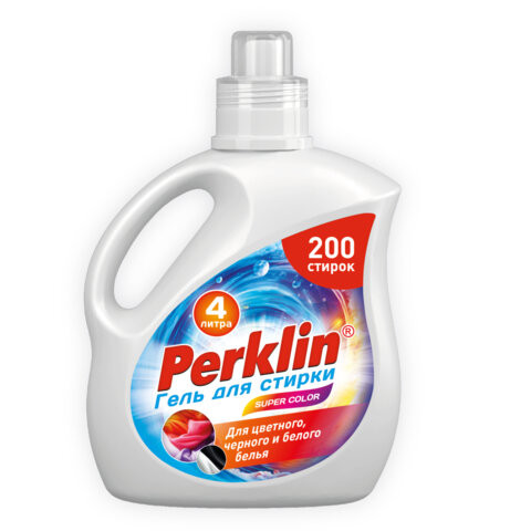Гель для стирки для всех типов тканей, 4л PERKLIN SUPER COLOR, 609779 по низкой цене оптом 