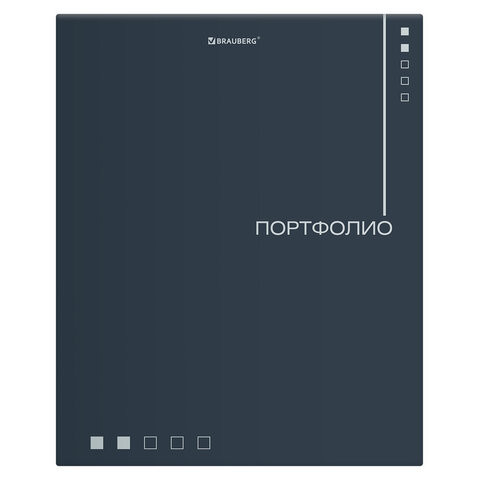 Папка-портфолио универсальная, 4 кольца, 20 файлов 10 вкладышей, 7БЦ матовая, BRAUBERG, 117553 по низкой цене оптом 