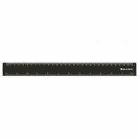 Линейка пластиковая 30 см BRAUBERG, черная, 210837