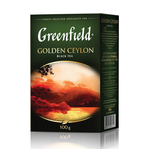 Чай GREENFIELD (Гринфилд) "Golden Ceylon ОРА", черный, листовой, 100 г, 0351 по низкой цене оптом 