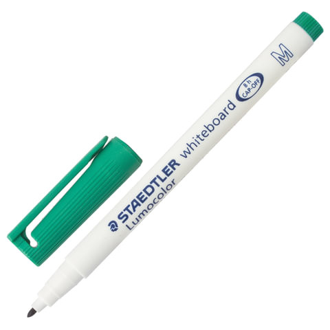 Маркер стираемый для белой доски ЗЕЛЕНЫЙ, STAEDTLER (Германия) "Lumocolor", 1 мм, 301-5 по низкой цене оптом 