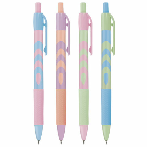 Ручка шариковая автоматическая BRAUBERG ULTRA-RT PASTEL, СИНЯЯ, 0,7 мм, линия 0,35 мм, 143933 по низкой цене оптом Краснодар, Москва, Уфа, Казань, Барнаул, Владивосток, Хабаровск, Сахалин, Красноярск, Екатеренбург, 