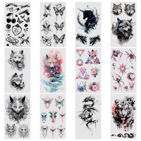 Наклейки-тату переводные "Разные", 20,5х10 см, ассорти 12 видов, FUNSTER (ФАНСТЕР), 666102 по низкой цене оптом Наклейки-тату переводные "Разные", 20,5х10 см, ассорти 12 видов, FUNSTER (ФАНСТЕР), 666102 по низкой цене оптом