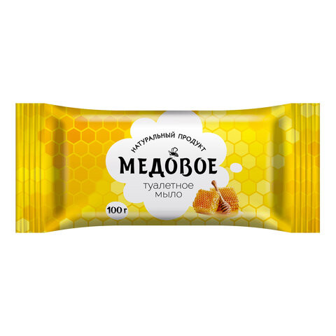 Мыло туалетное 100г "Медовое" (АГРОПРОМ-ЮГ), натуральное, ш/к 20236, 1179477 по низкой цене оптом  Мыло туалетное 100г "Медовое" (АГРОПРОМ-ЮГ), натуральное, ш/к 20236, 1179477 по низкой цене оптом