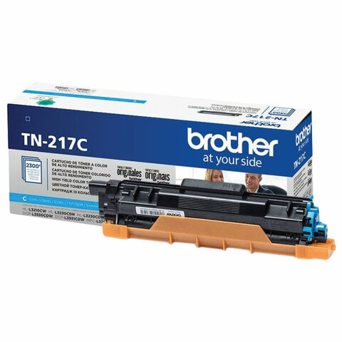 Картридж лазерный BROTHER (TN217C) HLL3230CDW/DCPL3550CDW/MFCL3770CDW, голубой, оригинальный, ресурс 2300 страниц по низкой цене оптом 