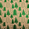 Бумага упаковочная подарочная крафт С ЭФФЕКТАМИ BIG SIZE новогодняя "Green Trees", 0,7х5 м, ЗОЛОТАЯ СКАЗКА, 591950 по низкой цене оптом 