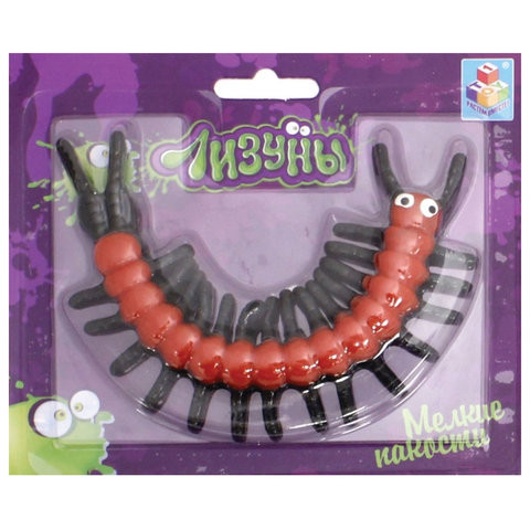 Лизун "Мелкие пакости", "Сороконожка", 1TOY, Т56328 по низкой цене оптом Краснодар, Москва, Уфа, Казань, Барнаул, Владивосток, Хабаровск, Сахалин, Красноярск, Екатеренбург, 