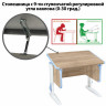 Стол-парта регулируемый "ДЭМИ" СУТ.41, 750х550х530-815 мм, белый каркас, пластик ниагара, дуб сонома (КОМПЛЕКТ) по низкой цене оптом 
