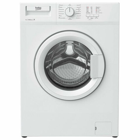 Стиральная машина BEKO WRE65P1BWW, 1000 оборотов/мин, 6 кг, фронтальная загрузка, 60х42х84 см, белая по низкой цене оптом Краснодар, Москва, Уфа, Казань, Барнаул, Владивосток, Хабаровск, Сахалин, Красноярск, Екатеренбург, 