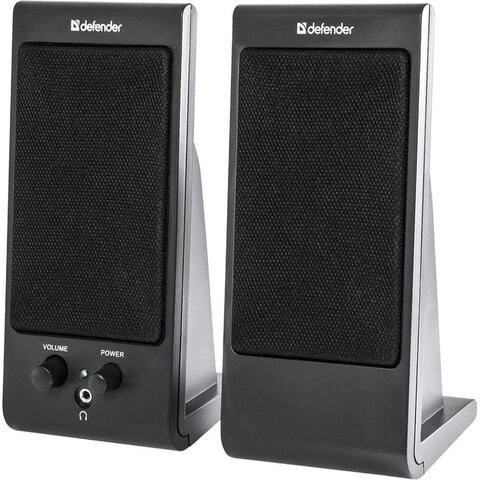 Колонки компьютерные DEFENDER SPK-165/170, 2.0, 2х2 W, пластик, черные, разъем для наушников, 65165 по низкой цене оптом 