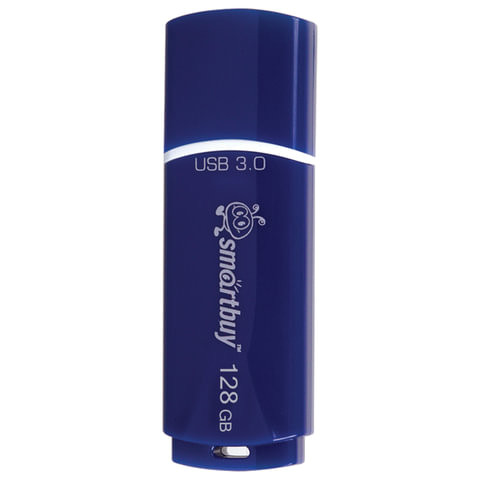 Флеш-диск 128 GB, SMARTBUY Crown, USB 3.0, синий, SB128GBCRW-Bl по низкой цене оптом Краснодар, Москва, Уфа, Казань, Барнаул, Владивосток, Хабаровск, Сахалин, Красноярск, Екатеренбург, 