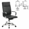 Кресло офисное BRABIX "Cube EX-523", экокожа, хром, черное, 531946 по низкой цене оптом 