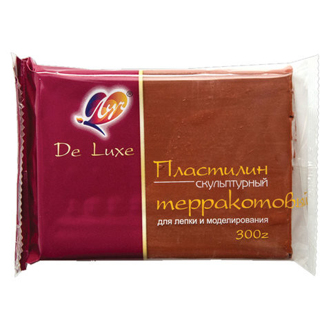 Пластилин скульптурный ЛУЧ "Люкс", терракотовый, 0,3 кг, твердый, 29С 1698-08 по низкой цене оптом Краснодар, Москва, Уфа, Казань, Барнаул, Владивосток, Хабаровск, Сахалин, Красноярск, Екатеренбург, 