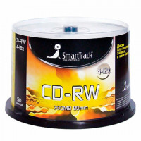Диски CD-RW SMARTTRACK, 700 Мб 4-12x Cake Box (упаковка на шпиле), КОМПЛЕКТ 50 шт, ST, ST000200