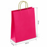 Крафт пакет бумажный Ruby red 26х15х35см с кручеными ручками, плотность 80гр/м2, моно, 112412 по низкой цене оптом Краснодар, Москва, Уфа, Казань, Барнаул, Владивосток, Хабаровск, Сахалин, Красноярск, Екатеренбург, 