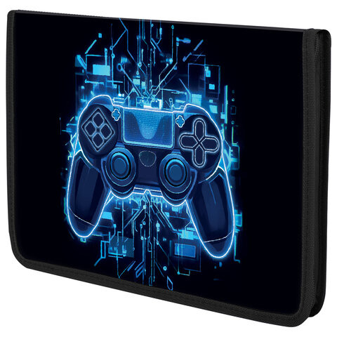 Папка для тетрадей BRAUBERG KIDS А5, 1 отделение, пластик, молния вокруг, Digital gamepad, 273326 по низкой цене оптом 