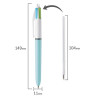 Ручка шариковая автоматическая BIC "4 Colours", 4 цвета (голубой,фиолетовый, розовый, салатовый), узел 1 мм, линия письма 0,32 мм, 887777 по низкой цене оптом 