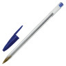 Ручки шариковые STAFF "Basic Budget BP-04", НАБОР 4 штуки, СИНИЕ, линия письма 0,5 мм, 143873 по низкой цене оптом 