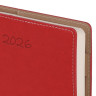 Ежедневник датированный 2025, А5, 143х218 мм, BRAUBERG "Journal", под кожу, застежка, держатель для ручки, органайзер, красный, 117380 по низкой цене оптом 
