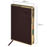 Ежедневник датированный 2026 А5 148х218мм GALANT Infinity Gold, под кожу, темно-коричневый, 117501 по низкой цене оптом 