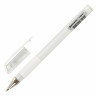 Ручка гелевая с грипом BRAUBERG "White", БЕЛАЯ, пишущий узел 1 мм, линия письма 0,5 мм, 143416 по низкой цене оптом 