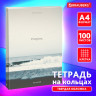Тетрадь на кольцах БОЛЬШАЯ 210х305мм А4, 100л, обложка картон, клетка, BRAUBERG, Nature, 405411 по низкой цене оптом 