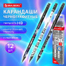 Набор карандашей чернографитных BRAUBERG "MANGA", 12 штук, HB, с ластиком, корпус ассорти, 182037 по низкой цене оптом 