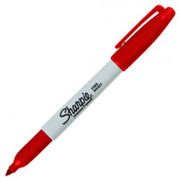 Маркер перманентный КРАСНЫЙ SHARPIE "Fine", круглый наконечник, 1 мм, S0810940