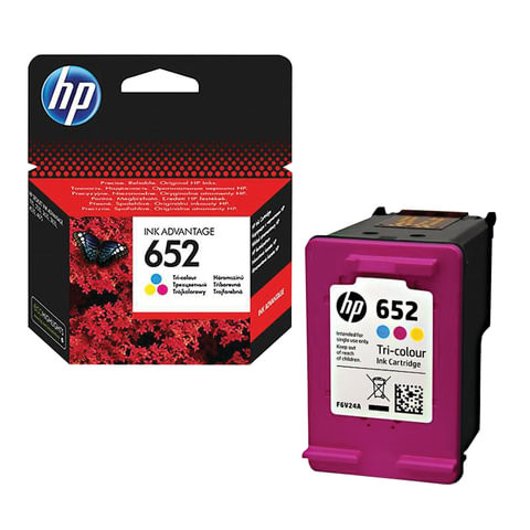 Картридж струйный HP (F6V24AE) DeskJet 2135/3635/3835/4535/4675/1115, №652, цветной, оригинальный ресурс 200 стр. по низкой цене оптом 