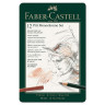 Набор художественный FABER-CASTELL "Pitt Monochrome", 12 предметов, металлическая коробка, 112975 по низкой цене оптом 