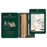 Набор художественный FABER-CASTELL "Pitt Monochrome", 12 предметов, металлическая коробка, 112975 по низкой цене оптом 