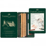 Набор художественный FABER-CASTELL "Pitt Monochrome", 12 предметов, металлическая коробка, 112975 по низкой цене оптом 