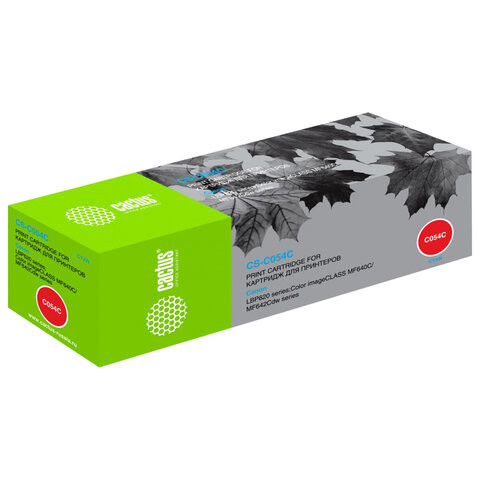 Картридж лазерный CACTUS (CS-C054C) для Canon LBP 621/623, MF 641/643/645, голубой, ресурс 1200 страниц по низкой цене оптом 