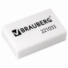 Ластик BRAUBERG, 26х17х7 мм, белый, прямоугольный, 221033 по низкой цене оптом 