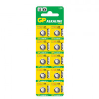 Батарейка GP Alkaline, A76 (G13, LR44), алкалиновая, 1 шт., в блистере (отрывной блок), A76-С10