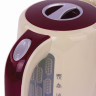 Чайник SONNEN KT-002, 1,7 л, 2200 Вт, закрытый нагревательный элемент, пластик, бежевый/красный, 451711 по низкой цене оптом Краснодар, Москва, Уфа, Казань, Барнаул, Владивосток, Хабаровск, Сахалин, Красноярск, Екатеренбург, 