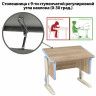 Стол-парта регулируемый "ДЭМИ" СУТ.41, 750х550х530-815 мм, бежевый каркас, пластик ниагара, дуб сонома (КОМПЛЕКТ) по низкой цене оптом 